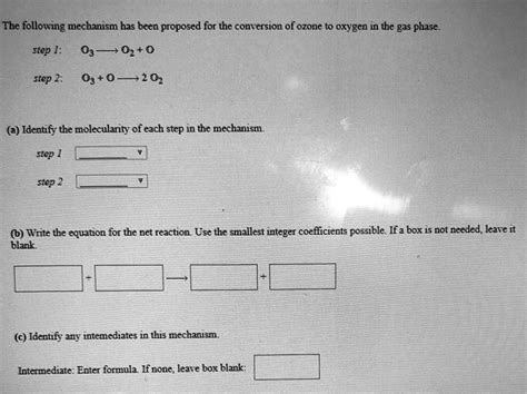 Solved The Following Mechanism Has Been Proposed For The Conversion Of