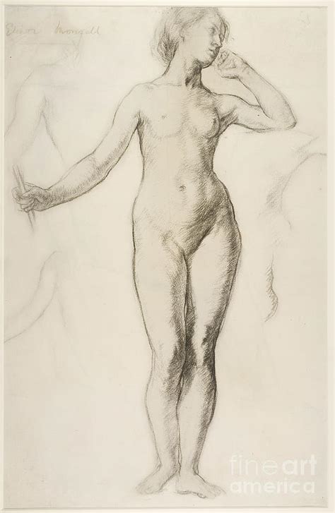 Female Nude Standing C Drawing By Elinor Mary Darwin Fine Art