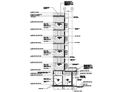 Free Download Commercial Building Wall Section Design AutoCAD File ...