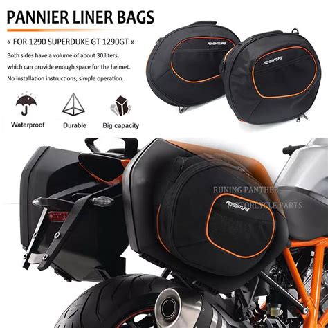 Motorcycle Pannier Liner Inner Luggage Bags Black Expandable Inner Bag