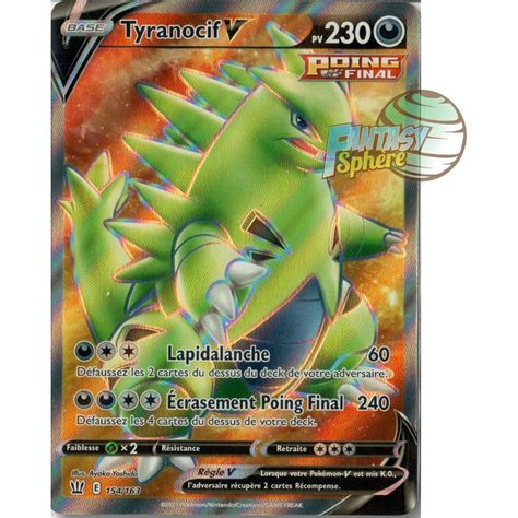 Pok Mon Tyranocif V Full Art Ultra Rare Epee Et Bouclier