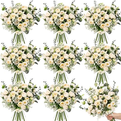 Amazon Crowye 100 Pcs Wedding Fake Rose Flower Table Centerpiece