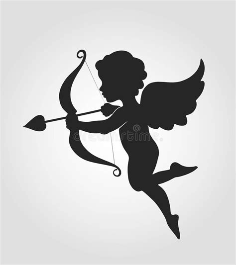 Cupid Icon Love Wedding And Valentines Symbol Cupid With Bow And