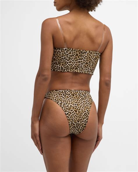 Norma Kamali Luca Leopard Print Bikini Bottoms Neiman Marcus