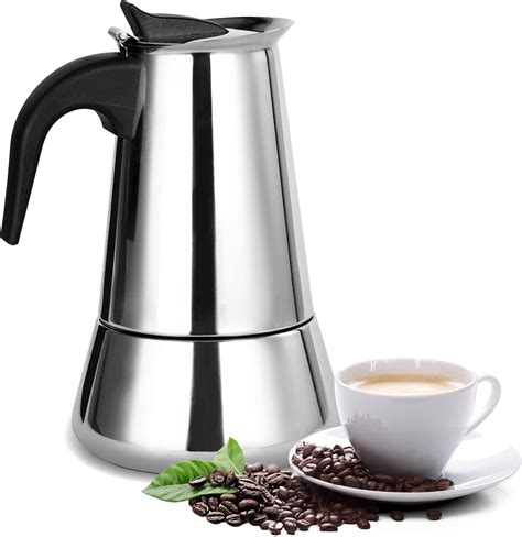 Balun Admhail Cafetera De Acero Inoxidable Moka Pot Espresso