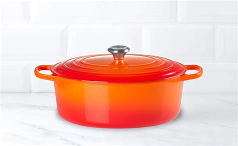 Cocotte En Fonte Le Creuset Orange Volcanique Ovale 31 Cm Colichef Fr