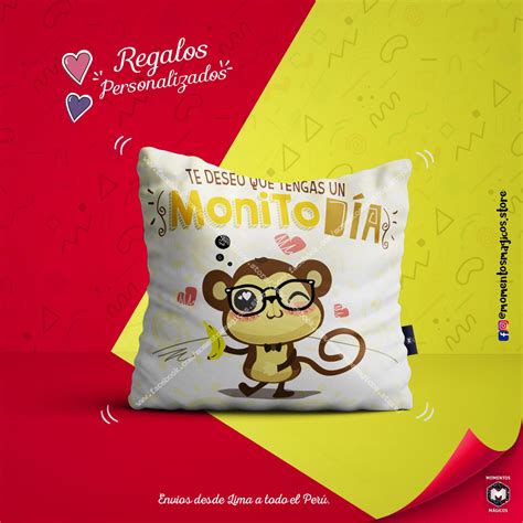 Almohada Monito D A Momentos M Gicos Regalos Personalizados En Per