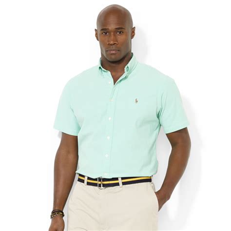 Ralph Lauren Polo Big And Tall Chambray Shirt In Green For Men Lyst