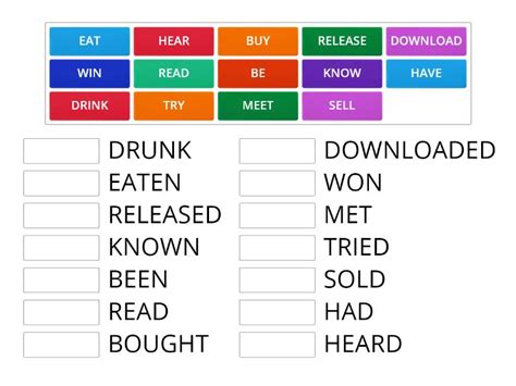 Past Participles Match Up