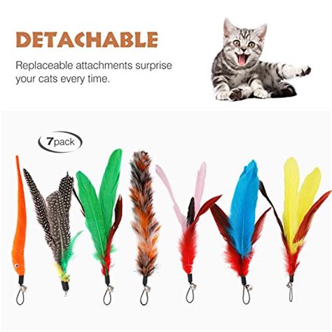 Pawaboo Lot De Jouets En Plumes Pour Chat Baguette Interactive