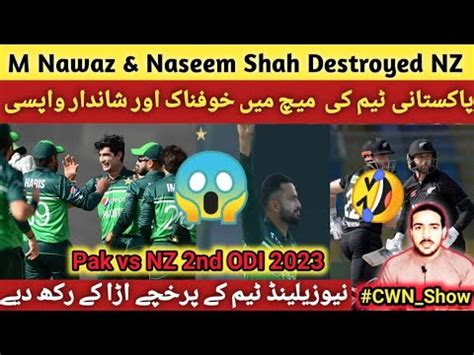 Omg M Nawaz Naseem Shah Destroyed Nz Batting Line Pak Great Comeback