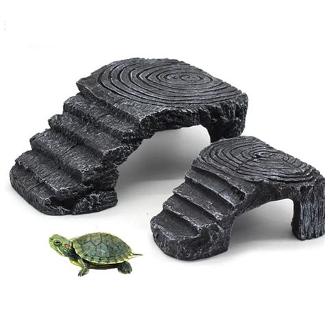 Turtle Platform Aquarium Hiding Decor For Immersion And Terrace Tank