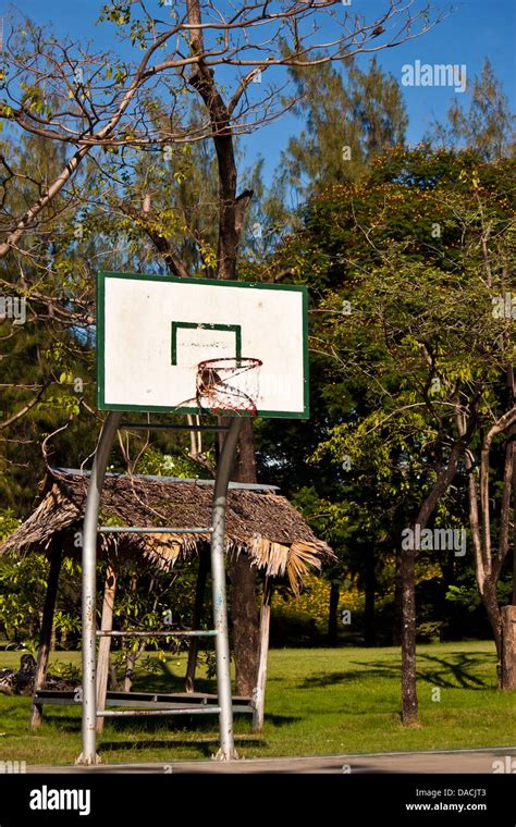 Old Basketball Hoop Stock Photo Alamy