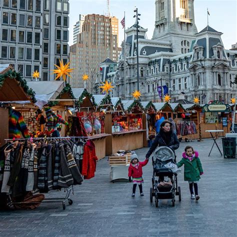 German Christmas Village At Love Park And City Hall In Philadelphia