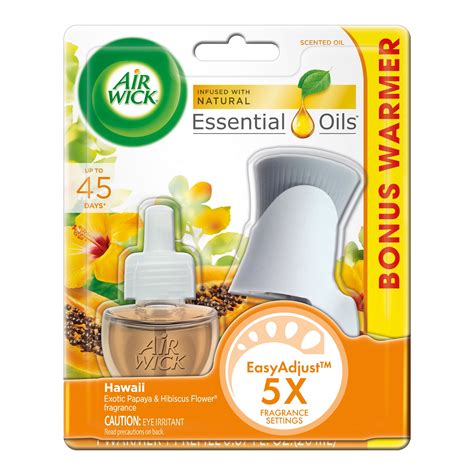 Air Wick Scented Oil Kit Warmer 1 Refill Hawaii Air Freshener