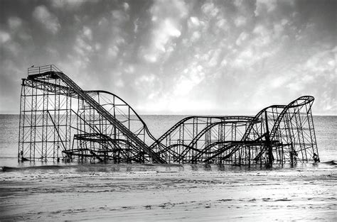 Roller Coaster at Rest, Seaside Heights Photograph by Bob Cuthbert - Pixels