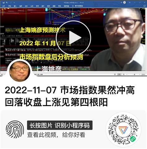 上证指数2022年11月07日周1收盘数字解读上海姚彦新浪博客