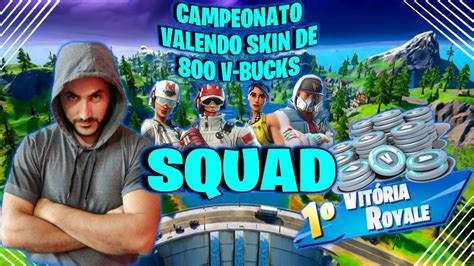 Fortnite Ao Vivo Camp Squad Valendo Skins De V Bucks Youtube