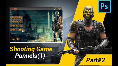 How To Design Shooting Game Ui Panels Games Ui Design Youtube