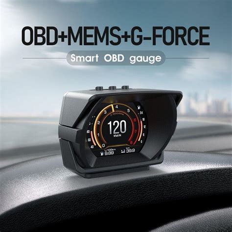 Car Hud Head Up Display Obd2 Gps Dual Mode Multifunctional Obd Lcd