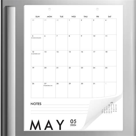 Modern Vertical Wall Calendar 2024 2025 18 Month Calendar