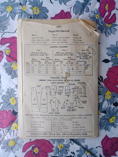 Vintage S Pattern Dress Advance Pussy Bow Nipped Etsy