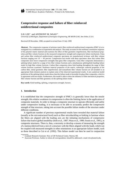 PDF Compressive Response And Failure Of Fiber Reinforced