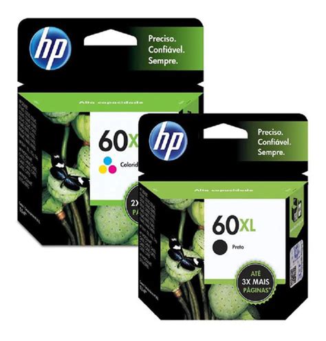 Kit Cartuchos Hp 60xl Preto Colorido Original Parcelamento Sem Juros