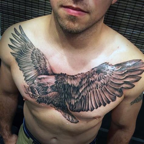 80 Eagle Chest Tattoo Designs For Men Manly Ink Ideas