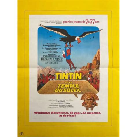 TINTIN ET LE TEMPLE DU SOLEIL Affiche De Film 40x54 Cm 1969