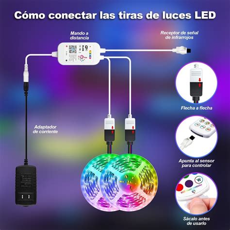 Tiras De Led Rgb Metros Wifi Luces Led Alexa App Control Meses Sin