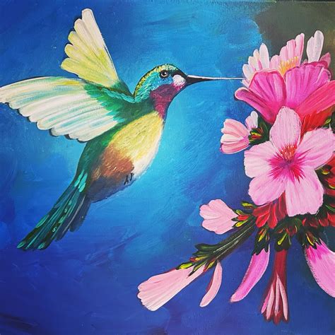 Hibiscus and Hummingbird - Etsy