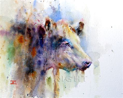 HEREFORD Cow Watercolor Print Cow Painting Cow Art by Dean - Etsy