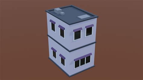 3d Model Low Poly Building Vr Ar Low Poly Cgtrader