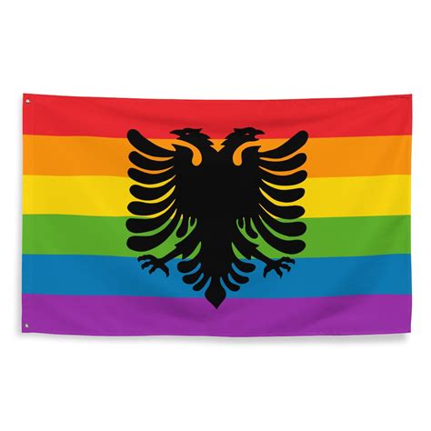 LGBT Albania Pride Flag 3x5 - Etsy