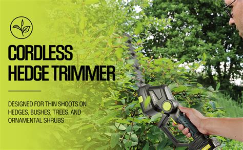 Amazon Saker Cordless Hedge Trimmer V Electric Shrub Trimmer