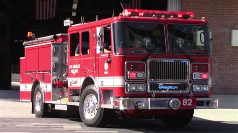 LAFD Engine 82 Rescue 82 Responding YouTube