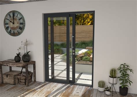 Part Q Mm Anthracite Grey Aluminium Sliding Doors Lh Sliding Rh