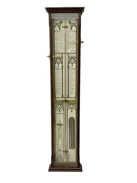 Comitti Of London Th Century Replica Mahogany Fitzroy Barometer In