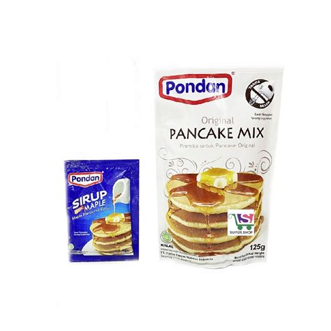 Jual Paket Pondan Pancake Mix Premiks 125 Gr Sirup Maple 40 Ml