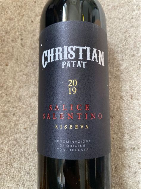 2019 Christian Patat Salice Salentino Italy Puglia Salice Salentino