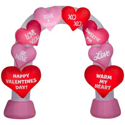 Airblown® 9.5ft. Inflatable LED Archway Heart | Michaels