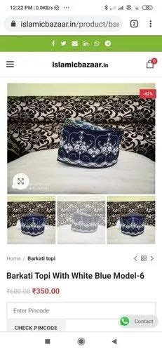 Blended Cotton Barkati Topi Brand New Cap Size M At Rs Piece In