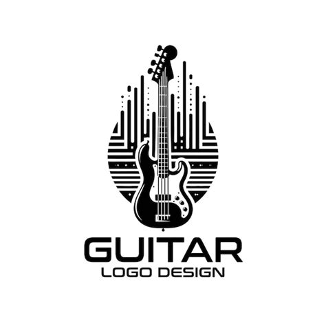 Premium Vector Guitar Vector Logo Design