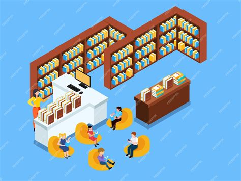 Premium Vector Kids In Library Reading Books In Library