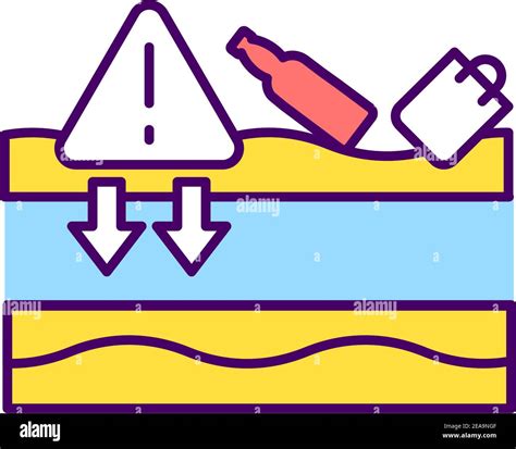 Runoff Pollution Rgb Color Icon Stock Vector Image Art Alamy