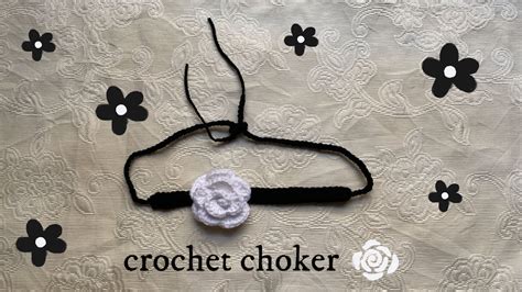 How To Crochet Flower Choker Necklace Youtube