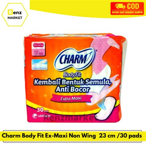 Charm Body Fit Ex Maxi Non Wing Cm Pads Pembalut Wanita Murah