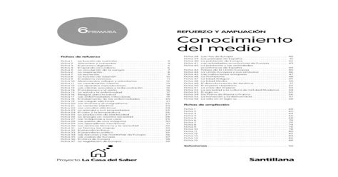 Primaria Refuerzo Y Ampliaci N Conocimiento Del Medio Conocimiento