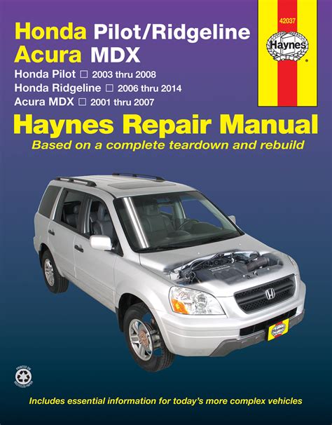 Honda Ridgeline 2006 2014 Haynes Repair Manuals Guides